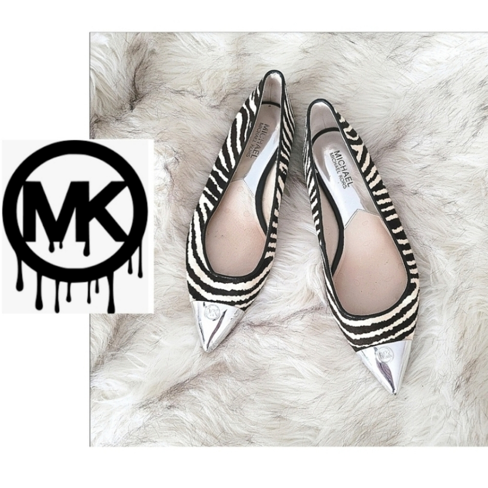 🦓 Authentic Michael Kors Paxton Flats in Zebra 🦓